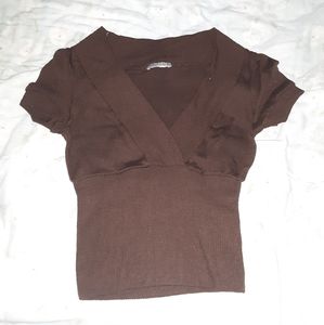Dark brown sweater top